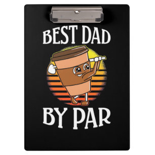 Golfer Best Dad By Par Clipboard