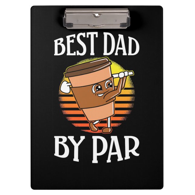 Golfer Best Dad By Par Clipboard (Front)