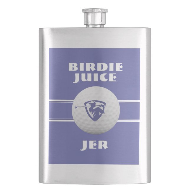Golfer Birdie Humour Sports Golf Game Hip Flask (Front)