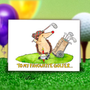 Golfer Birthday greeting card
