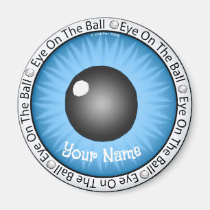 Golfer Blue Eye On Ball  Magnet