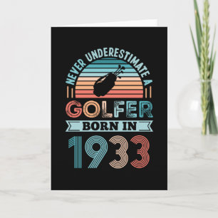 Golfer born 1933 Golfing 90th Birthday Gift Dad Card