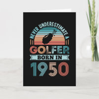 Golfer born 1950 Golfing 70th Birthday Gift Dad