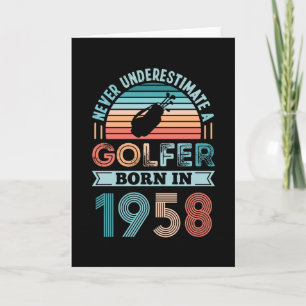 Golfer born 1958 Golfing 70th Birthday Gift Dad Card
