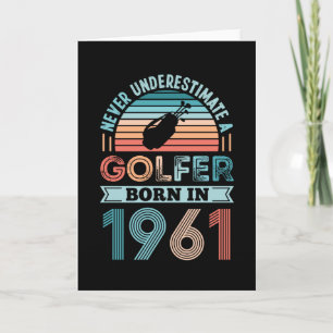 Golfer born 1961 Golfing 60th Birthday Gift Dad Card