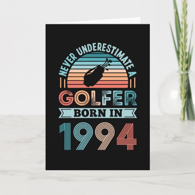 Golfer born 1994 Golfing 30th Birthday Gift Dad Card (Front)