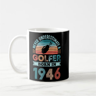 Golfer born in 1946 80th Birthday Golf Dad Coffee Mug