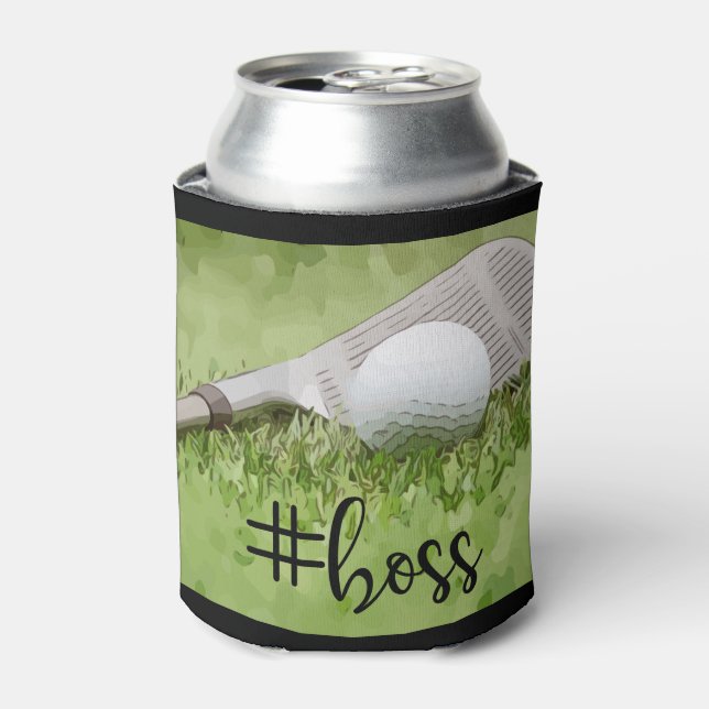 Golfer Boss Day Can Cooler (Can Front)