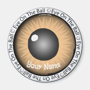 Golfer Brown Eye On Ball Magnet