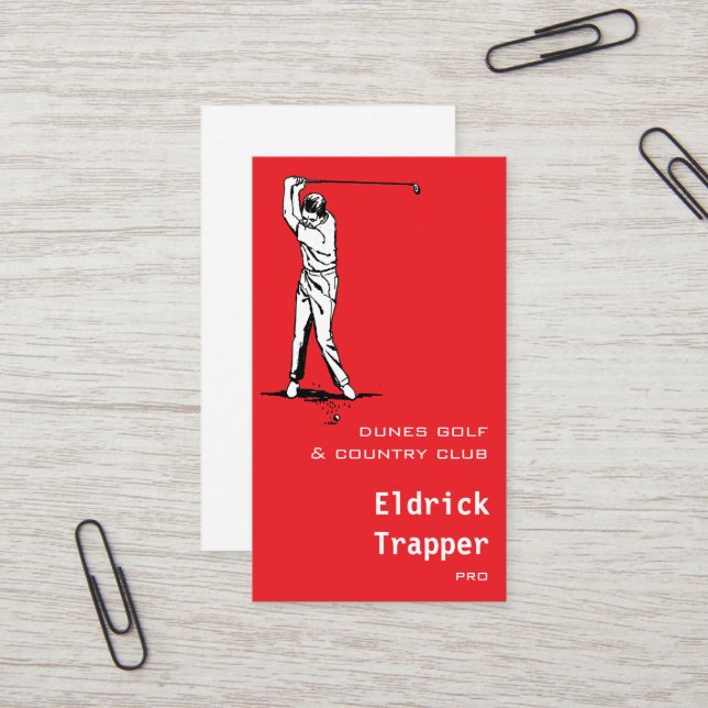 Golfer Business Card (Front/Back In Situ)