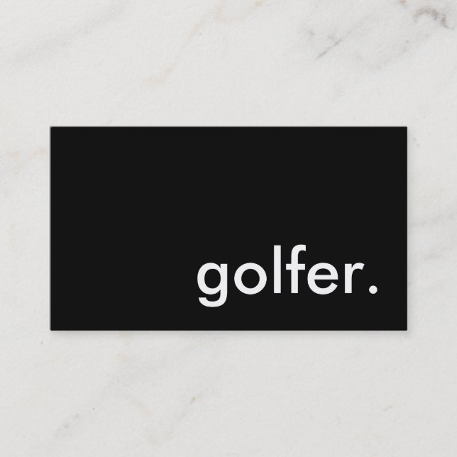 golfer. business card (Front)