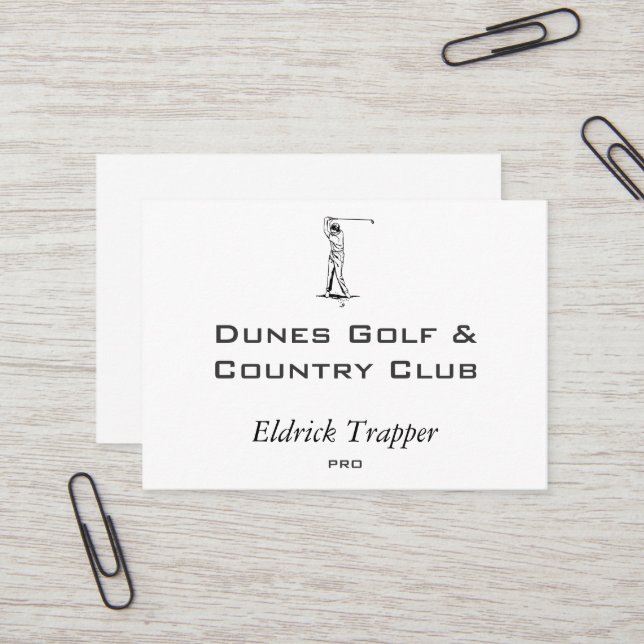 Golfer Business Card (Front/Back In Situ)