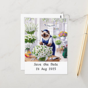 Golfer CAT Birthday Party Invitation card