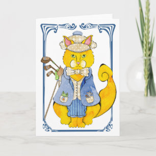 Golfer Cat Card