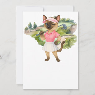 Golfer Cat tournament Invitation