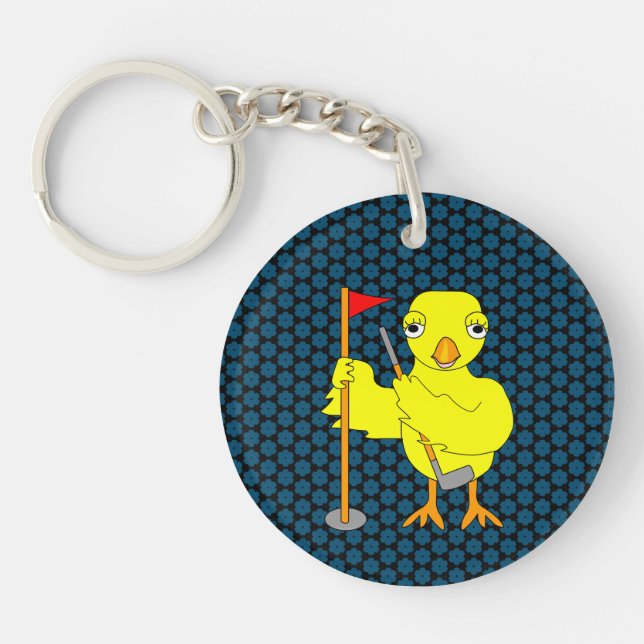 Golfer Chick Key Ring (Front)