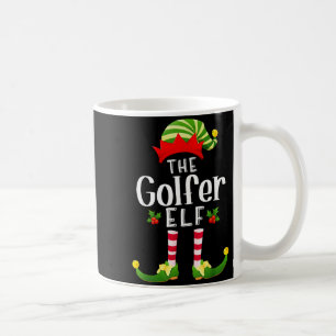 Golfer Christmas Elf Matching Pajama X-mas Party  Coffee Mug