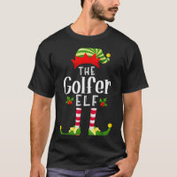 Golfer Christmas Elf Matching Pajama X-mas Party 