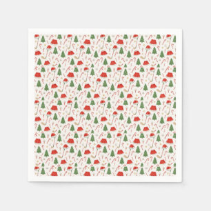 Golfer Christmas themed with golf equipment Napkin