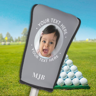 Golfer Custom Photo Personalised Monogram Putter Golf Head Cover
