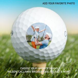 Golfer Dad Father Daughter Personalised Photo Golf Balls