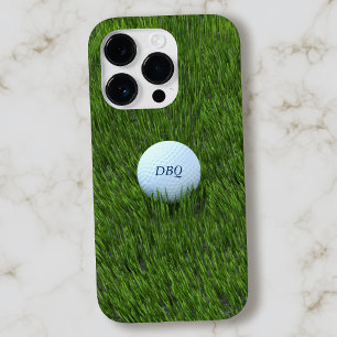 Golfer Dad Golf Ball in the Rough Monogram Green Case-Mate iPhone 14 Pro Case