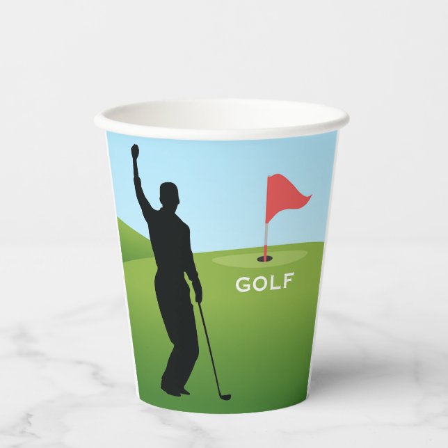 Golfer Design Paper Cup (Front)