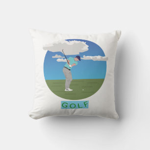 Golfer during a match cushion