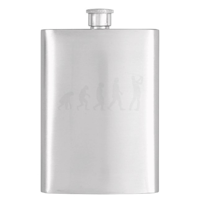 Golfer Evolution Hip Flask (Front)