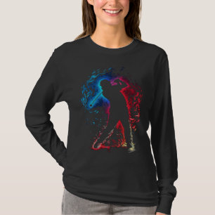 Golfer Flames Golf Golf Course Retro Golfer Vintag T-Shirt