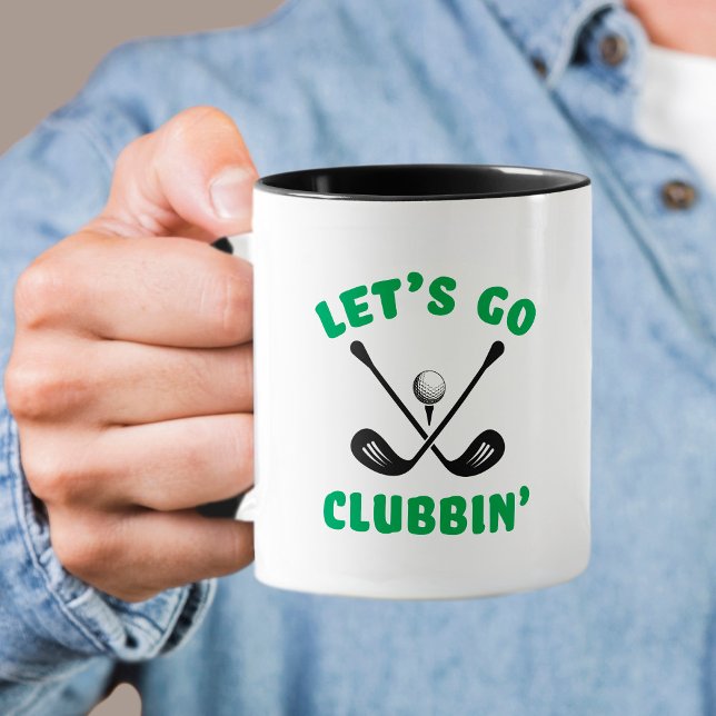 Golfer Funny Golf Club Modern Sports Black Green Mug (Golfer Funny Golf Club Modern Sports Black Green Mug)