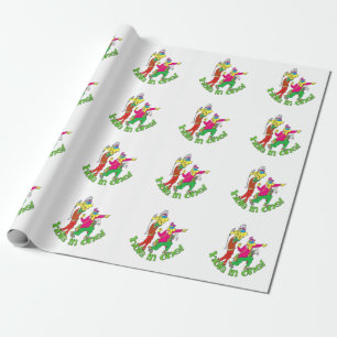 Golfer getting a Hole in one Wrapping Paper
