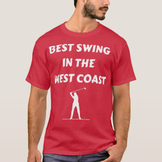 Golfer Gift Best Swing In The West Coast Golfing V T-Shirt