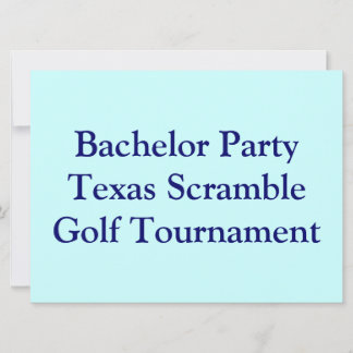 Golfer Golf Golfing  bachelor party. Invitation