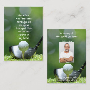 Golfer Golf Golfing Memorial Keepsake  Business Card