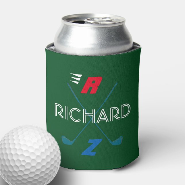 Golfer golf monogram can cooler (Creator Uploaded)