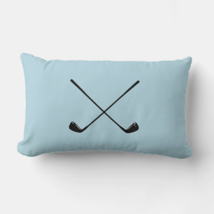 Golfer Golf Pattern Blue Throw Pillow