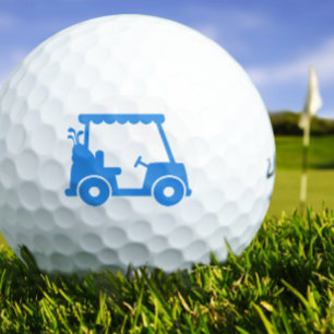 Golfer Golf Player Cart Blue Sports Cool Balls