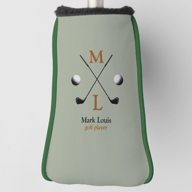 Golfer Golf-Player Personalised Golf Head Cover (Rotate 90)