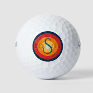 Golfer Golf-Player Personalised Monogram and Name Golf Balls
