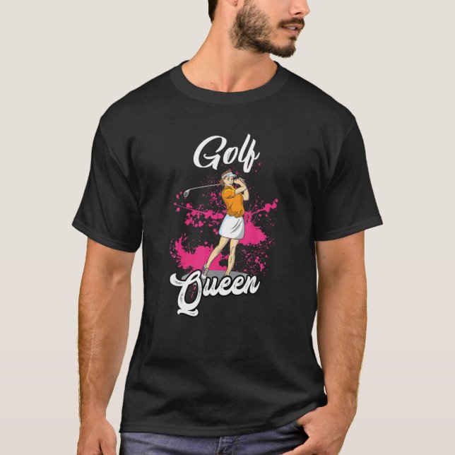 Golfer Golf Queen Mini Golf Leisure Sport Ladies W T-Shirt (Front)