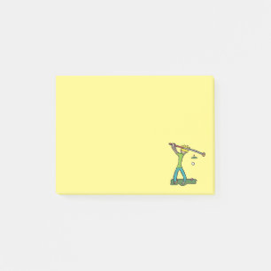 Golfer Golfing Post-it Notes