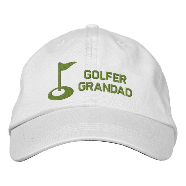 Golfer Grandad Embroidered Hat (Front)