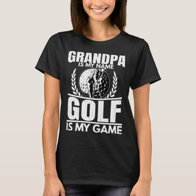 Golfer Grandpa  Golf Player Golfing Coach Graphic T-Shirt (Front)