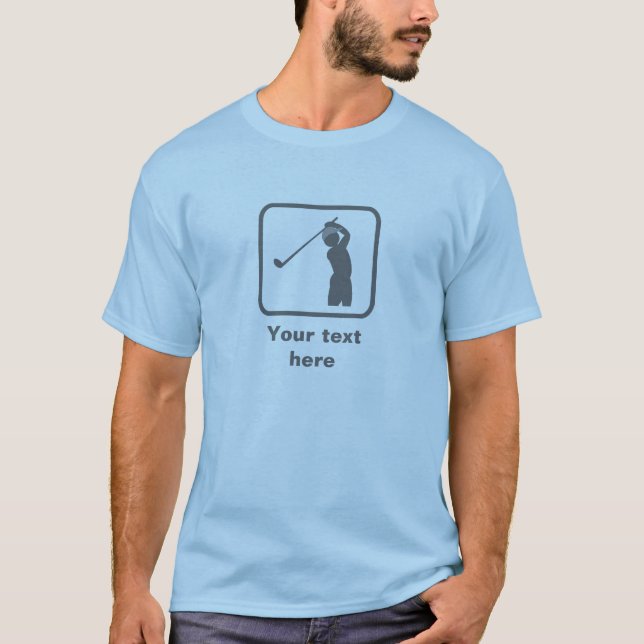 Golfer -- Grey Logo -- Customisable T-Shirt (Front)