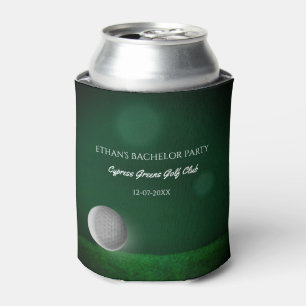 Golfer groom Golf Bachelor Party - Green golf Can Cooler