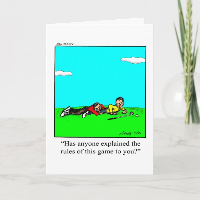 Golfer Humour Blank Greeting Card (Front)