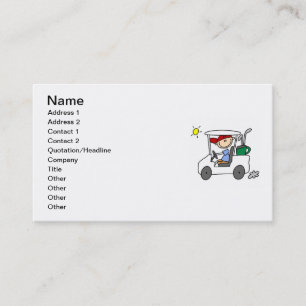 Golfer in Golf Cart Business Card