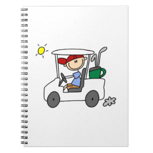 Golfer in Golf Cart Notebook
