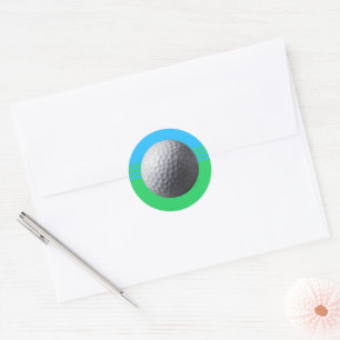 Golfer Inside round stickers